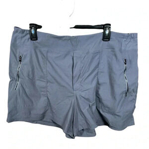 Athleta Trekkie North Mid Rise Shorts Gray Plus Size Outdoor Hiking Summer